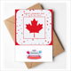 thumbnail image 1 of Feliz dia de Canada 4 de julio Maple Leaf Tarjetas de cumpleaños en sobres en blanco, 1 of 4