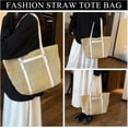 thumbnail image 2 of Kukuzhu Straw Beach Bag, Summer Woven Tote Bag Large Shoulder Handbag Straw Purses and Handbags for Women Vacation, 2 of 7