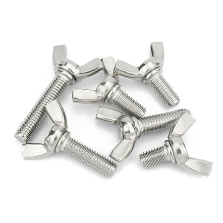 

LHX5pcs/lot Butterfly Wing Bolts M3 M4 M5 M6 M8 M10 M12 Hand Tighting Wing Head Thumb Screws 304 Stainless Steel DIN316 L: 6-100mm (Color : 10mm x5pcs_M5)-0810