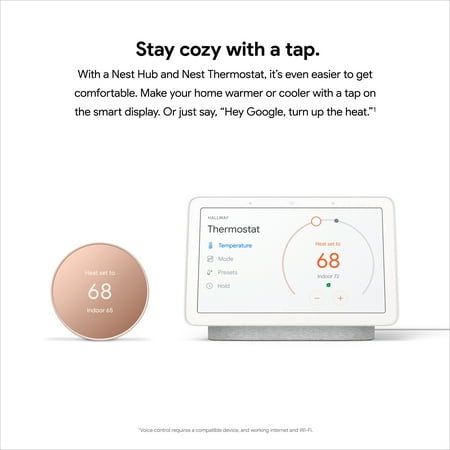 Google - Nest Smart Programmable Wifi Thermostat - Sand