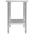 thumbnail image 3 of vidaXL Kitchen Work Table 80x60x85 cm Stainless Steel, 3 of 5