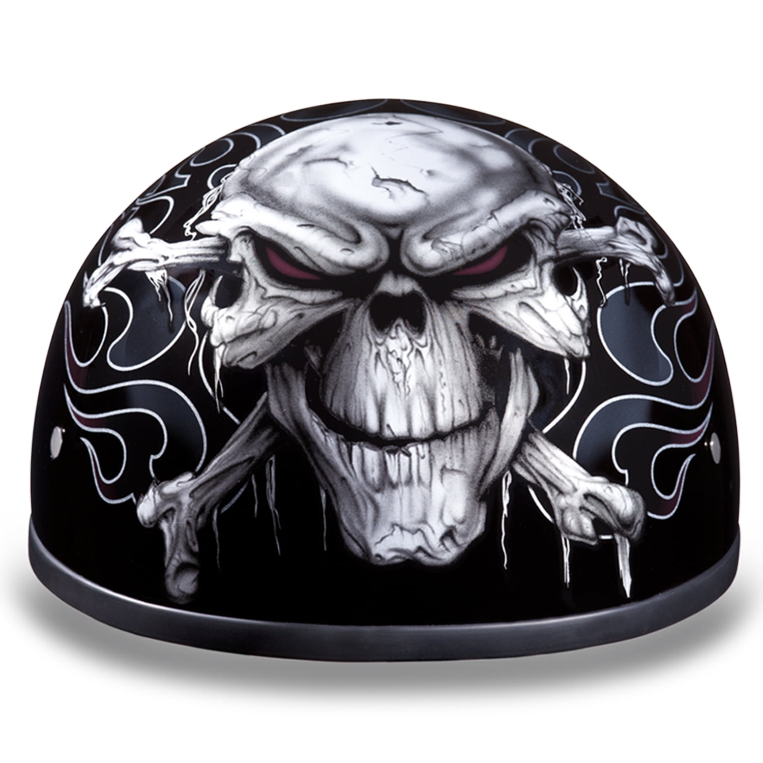 Skull motorcycle helmet dot approved 2025