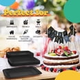 thumbnail image 5 of Exquisite Black Square Paper Plates, 7", 50 Count, Heavy Duty 350 GSM, Disposable Party Plates, 5 of 6