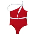 thumbnail image 3 of WREESH Womens One Piece Swimsuits Fashion Solid Color Comfortable Loose Sleeveless Swimsuit Top Blouse Casual Bathing Suits Red, 3 of 9