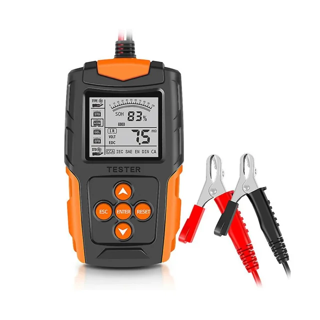 Probador de batería de automóvil 12v24v Probador de batería CCA Instrumento de medición de resistencia interna Analizador de batería de motocicleta 1 pieza