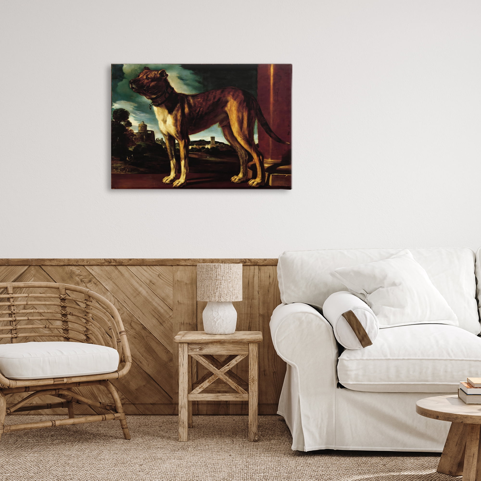 Stupell Industries Historical Aldrovani Dog Canvas Wall Art, design by Lil' Rue