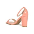 thumbnail image 3 of Women Patent Ankle Strap Open Toe Chunky Heel Sandal 18833, 3 of 6