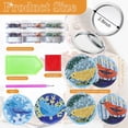 thumbnail image 4 of Cuadros Decorativos Kits de pintura portátil DIY Crystal Diamond Mirror por número para niña (083) Wdftyju de costura negro 4 estilos, 4 of 8