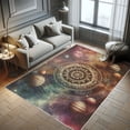 thumbnail image 5 of Ambesonne Galaxy Decorative Rug Carpet, Dreamy Starry Outer Space, 2' 2" x 3' 7", Pale Camel Dried Rose, 5 of 5