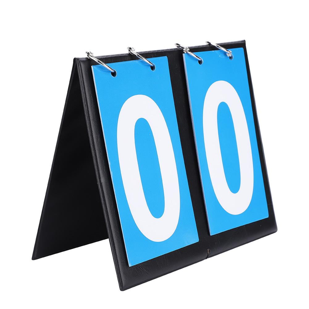 Blue RiToEasysports Scoreboard Folding Waterproof 4‑Digit Score Keeper for Basketball Volleyball Tennis Score Flipper 