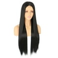 thumbnail image 5 of Wig with Bangs, Wigs for Women, Front Lace Wig Female Wigs Long Straight Chemical Fiber Wig, 5 of 5