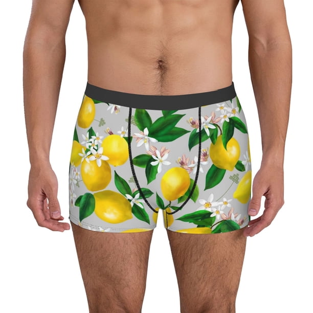 Fotbe Lemon1 Calzoncillos Tipo Boxer con Bolsa de Soporte Total para Hombre, X-Temp Fresco, Transpirable y de Secado Rápido-Small