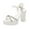 White, variant on Women Summer Sandals Open Toe Flat Heels for Women Platform High Heels Open Toe Fashion Wedding Party Evening Prom Dance Ankle Strap Dress Pump Sandals Shoes