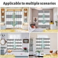 thumbnail image 6 of Nautical Anchor Kitchen Curtains 84 Inch Length, Turquoise Grey White Horizontal Stripe Grommet Top Bedroom Living Room Curtains, Light Filtering Cafe Curtain Drapes 2 Panels Set 104''x84'', 6 of 9