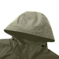 thumbnail image 6 of Fashion YLSDY Men's Lightweight Rain Jacket Waterproof Windbreaker with Two Zipper Pockets Breathable Softshell Fishing Raincoat with Hood Khaki XXXXL, 6 of 6