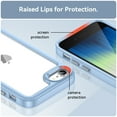 thumbnail image 3 of Feishell Clear Case for iPhone 7/8/SE 2020/SE 2022 4.7 inch,Shockproof Hybrid Soft TPU Bumper Anti-Scratch Hard Acrylic Back Transparent Slim Phone Case Cover for iPhone 7/8/SE 2020/SE 2022,Blue, 3 of 7
