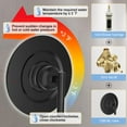 thumbnail image 4 of T2902BL Shower Trim Kit Compatible with moen T2902EPBL Shower Trim Kit Matte Black Shower Head and Shower Lever Handle Easy to Install Without 2510 Valve, 4 of 5