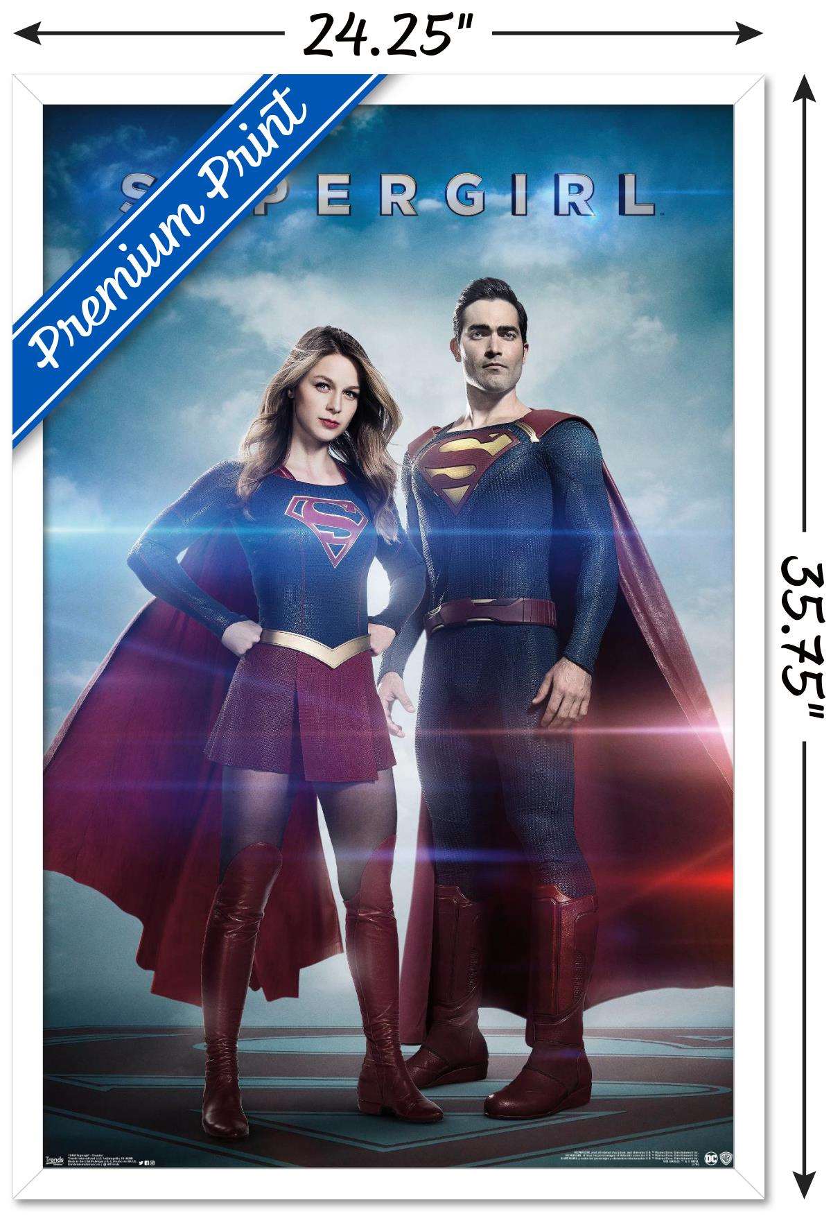 DC Comics TV - Supergirl - Cousins Wall Poster, 22.375" x 34", Framed