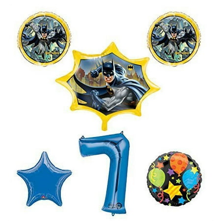 New! Batman 7th Birthday Party Balloon Decorations and Supplies