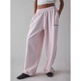 thumbnail image 6 of Women'S Drawstring Sweatpants Low Rise Baggy Wide Leg Pants with Pockets Pink L, 6 of 9
