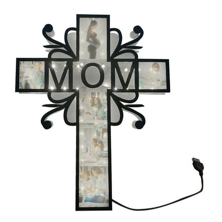 

Desktop Decor Custom Photo Cross Led Light Personalized Mom Gifts Cross Night Light Lamp Engraved Picture Gifts From Daughter Gifts For Mom Birthdays (pinned ) Decorations
