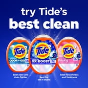 Tide Oxi Boost Power PODS Laundry Detergent Pacs, 57 Count, Set-In Stain Removal + Oxi Power, laundry soap detergent pacs