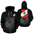 thumbnail image 3 of Sudadera con capucha vintage para hombre, con estampado de bandera del Líbano, moda urbana, manga larga, holgada, de gran tamaño, ropa Y2k, sudaderas con cremallera, 3 of 5