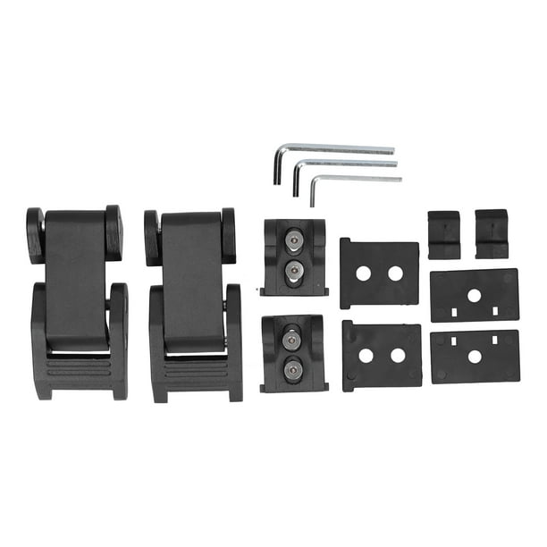 Kit de hebilla de bloqueo del pestillo del capó del motor, aleación de aluminio, color negro, apto para Jeep Wrangler/Gladiator Jadeshay A