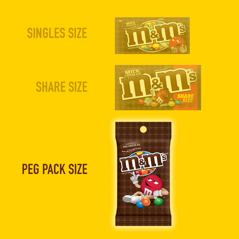 M&M Peanut 5.3 Ounce 12 Count Peg Bag - Mad Al Candy