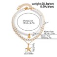 thumbnail image 6 of NICKSUN 18K Gold-Plated Pearl Layered Stack Chain Necklace Set Jewelry for Women Pearl Bohemian Style, 6 of 12