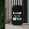 thumbnail image 4 of DistinctInk Tough Case for Apple iPhone 15 (6.1" Screen), Compatible with MagSafe Charging - Believe Begin Now, 4 of 6