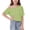 Army Green, variant on Girls One Shoulder Tops Short Sleeve Crew Neck Summer Casual Cute Tops for Teen Girl Loose Fitted Lightweight Tshirts 5-14 Years