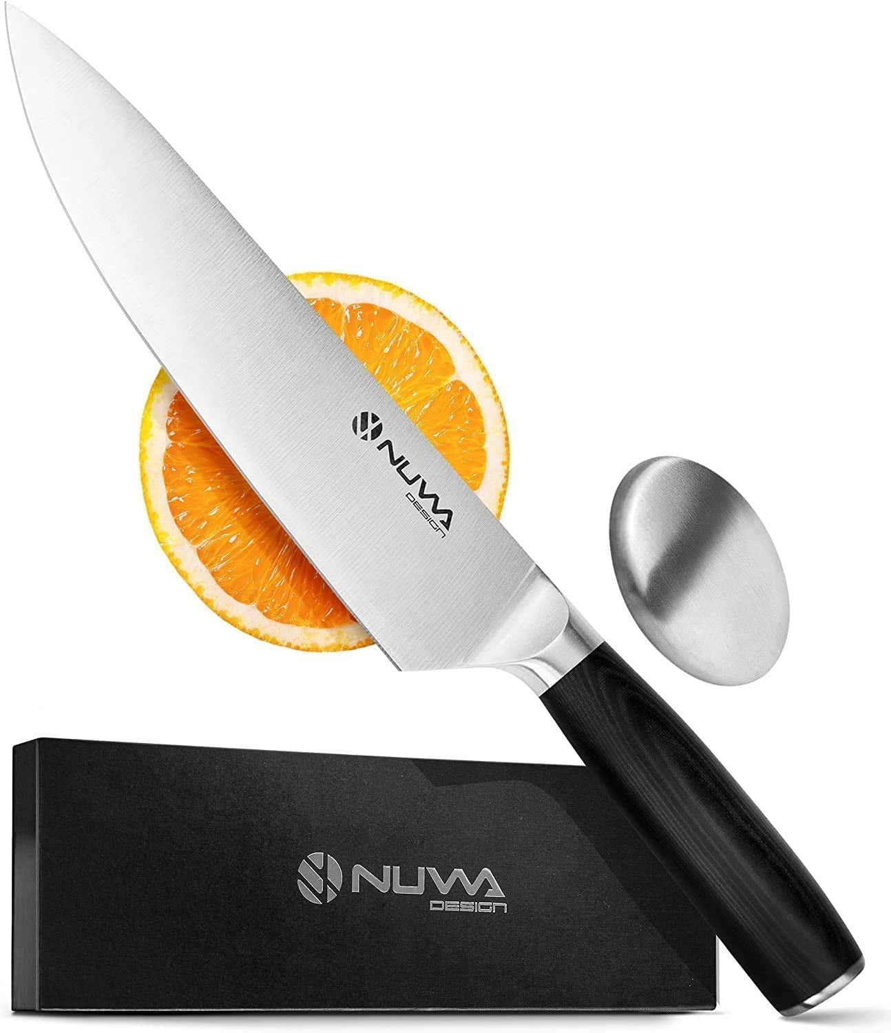 Super Sharp Professional 8' Chef Knife High German Carbon Stainless Steel Blade with hand deodorizer