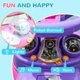 thumbnail image 6 of Qaba 3 in 1 Push Car, Sliding Car with Removable Handle, Music, Horn, Pink, 6 of 9