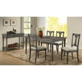 thumbnail image 3 of Bowery Hill Contemporary Rustic Square Wooden Top Dining Table in Weathered Gray, 3 of 3