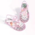 thumbnail image 3 of Ruyang Toddler Girls Jelly Sandals Cute Closed Toe Sandals Water-Resistant Beach Flat Sandal Non-Slip Bunny Shoes, 3 of 5