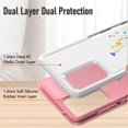 thumbnail image 3 of for Samsung Galaxy A52 5G Case, Embossed Floral Pattern Designed Shockproof A52 4G Case, Dual Layer Defend Heavy-Duty Tough Cover Galaxy A52s 5G Case for Women Girl, Wildflowers-White, 3 of 13