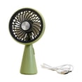 thumbnail image 3 of Ventilador de mano Ventilador de escritorio USB recargable ajustable Mini ventilador portátil personal verde, 3 of 9