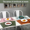 thumbnail image 5 of 4 Pcs Wedge Placemats For Round Table ,waterproof Pu Leather Mats For Stain Resistant Xmas Placemats, 5 of 5
