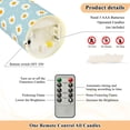 thumbnail image 5 of Daisy White Dots Pattern Flameless Candles 2 PCS with Remote Realistic Moving Flame LED Tapered Pillar Set for Home Decor, 5 of 7