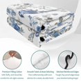thumbnail image 4 of Queen Quilt Set 90''x96'', Blue Floral Birds Lightweight Summer Bedspread Coverlet Set with 2 Pillow Shams, Farmhouse Flowers Pastoral Breathable All Season Quilt Bedding for Bedroom/Guest Room, 4 of 9