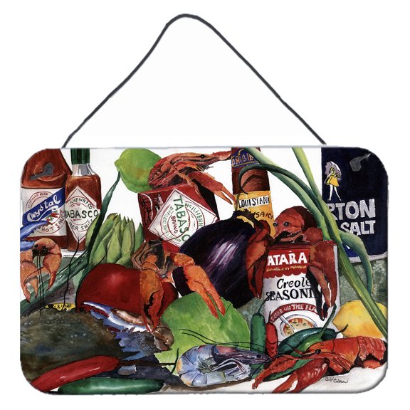 Carolines Treasures 8131DS812 Louisiana Spices Wall or Door Hanging Prints 8x12 multicolor