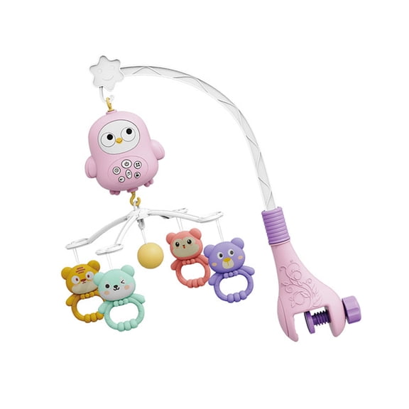 Musical Box Baby Crib Mobile Toy Rotating Rattle Bedside Nursery Room Decoration with Soothing Melodies for Newborns