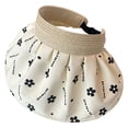 thumbnail image 1 of Sombrero de copa vacío ajustable con circunferencia de 56-60 cm, sombrero de playa de verano para mujer, sombrero de protección solar plegable, 1 of 5