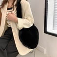 thumbnail image 3 of Bolsa Otoño Invierno señoras de mano amor corazón mullido viaje bandolera (negro) Likrtyny Para Estrenar, 3 of 9