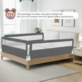 thumbnail image 2 of Babyjoy 71" Long Bed Rail for Toddlers with Removable Cover Breathable Mesh & Crossbar Gray, 2 of 9