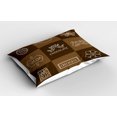 thumbnail image 2 of Ambesonne Chocolate Pillow Sham 2 Pack, Cocoa Chocolate, 30"x20", Cocoa Chocolate, 2 of 3