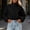 Black stand collar cropped zip jacket women a1, variant on thefmos Women's Stand Collar Zip Up Cropped Jacket Drawstring Hem Solid Color Casual Winter Coat Fashion Fall Outfit, Yellow S