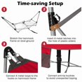 thumbnail image 3 of Kadyn Portable Hammock with Stand, Outdoor Double 2 Person Heavy Duty Hamacas con, Portable Folding Hammock with Hammock Stand-Red, 3 of 8
