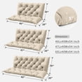 thumbnail image 6 of Pakunoda Porch Swing Cushions 47” X 40” X 5”, 2-3 Seater Bench Cushion with Backrest, Waterproof Replacement Outdoor Cushion with Tie, Cream, 6 of 6